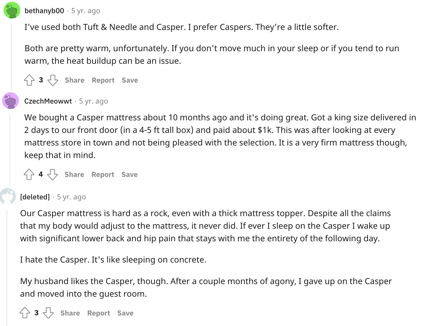 best mattress on amazon reddit casper