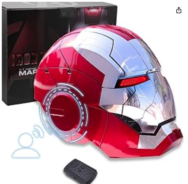 Halloween Adult Iron-Mans Helmet Electronic MK 5 Helmet