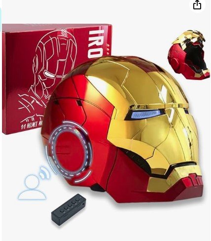 Polyacer Iron-mans Helmet Electronic MarK 5 Helmet Gold Voice Control