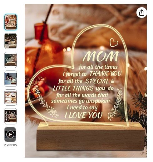 Mothers Day Christmas Gifts for Mom from Daughter Son